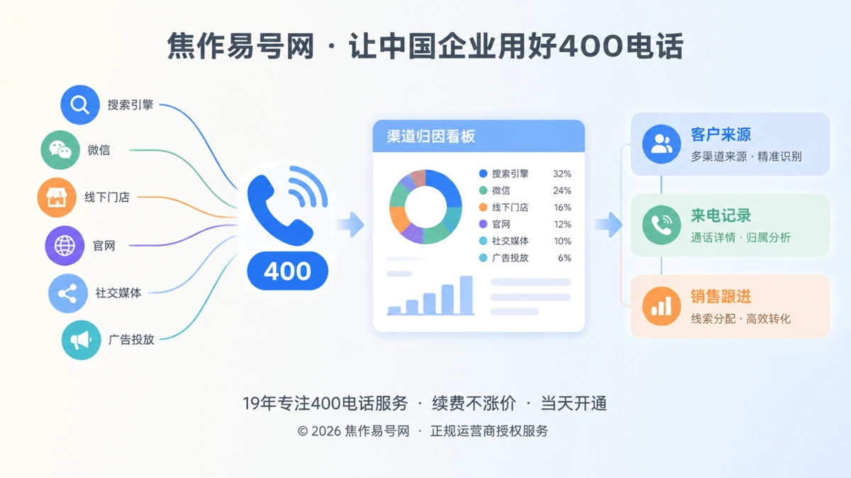 2026年客户案例：焦作企业用400电话厘清渠道来电归因